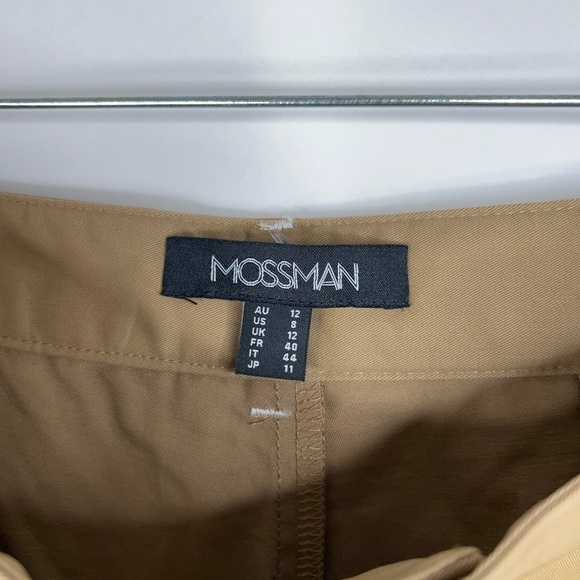 Mossman All Eyes On You Pant Tan Khaki High Rise Flare Wide Leg Office Neutral - Picture 10 of 14